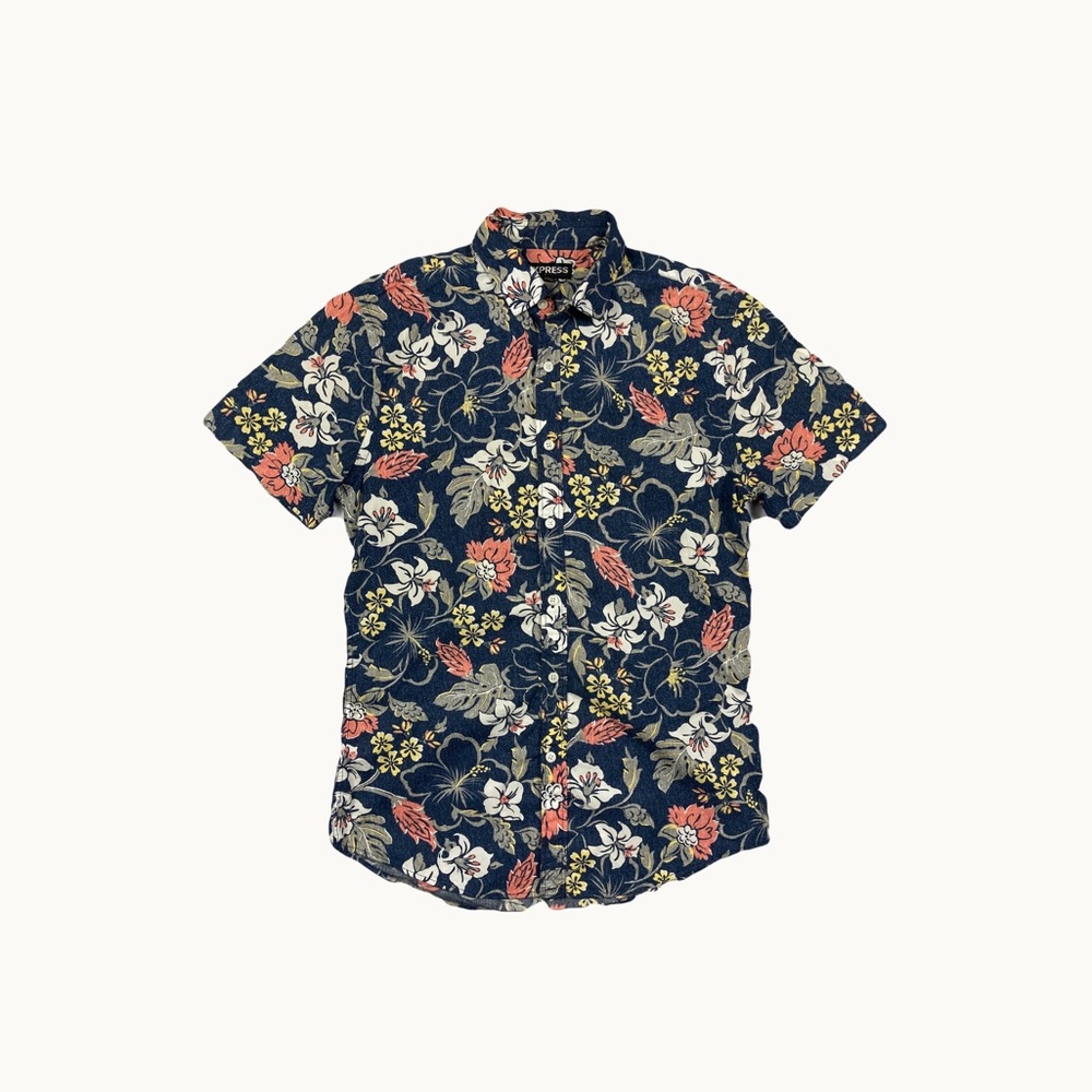 Express Floral Button Up